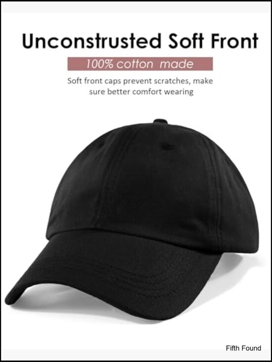 Satin Lined Baseball Cap Unstructured Dad Hat Adjustable Vintage Cotton main image 7
